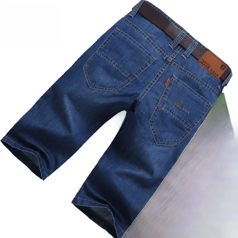 

Новые мужские джинсовые шорты 202: тонкие, повседневные, свободного кроя, летние, со средней посадкой, на молнии, прямые штанины, из смесового хлопка, молодежный стиль