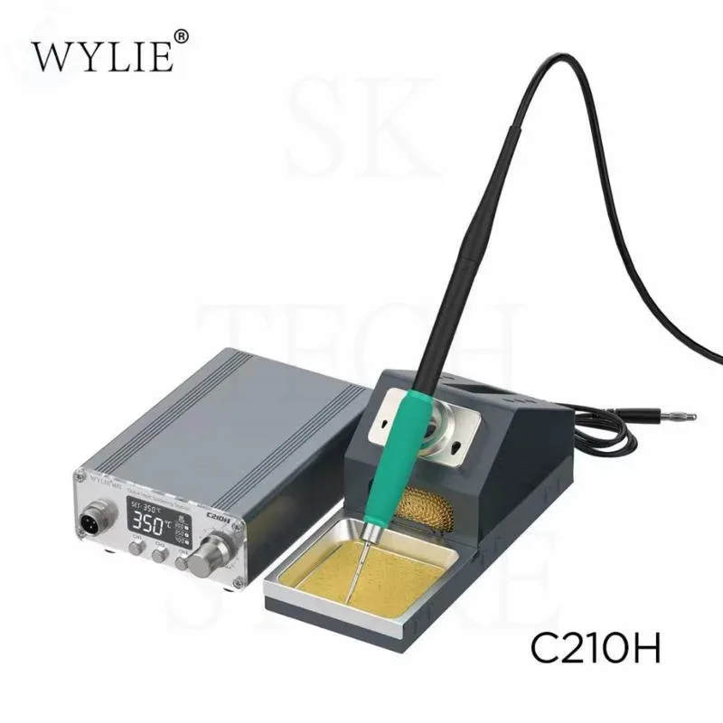 

Wylie C210H + паяльная станция с горячим воздухом, 75 Вт, 210 серий, наконечники для паяльника, кнопочный контроль температуры