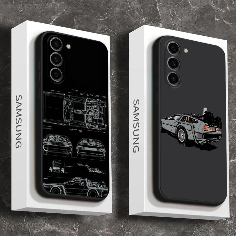 

B-Back To The F-Future Car Phone Case For Samsung Galaxy A 73,72,51,53,52,71,22,5G,Note,J7,8,9 Soft Black Cover