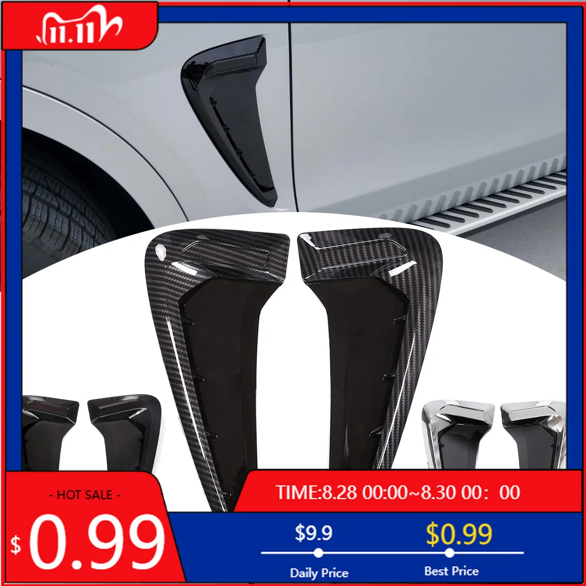 

Interior Mouldings Car Shark Gills Side Fender Air Vent Outlet Trim Cover Decoration Sticker Badge for BMW X5 F15 X5M F85 2014 -