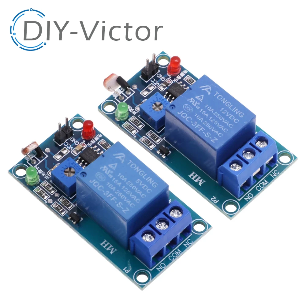 5V 12V Light Photoswitch Sensor Switch LDR Photoresistor Relay Module Light Detection Photosensitive Sensor Board For Arduino