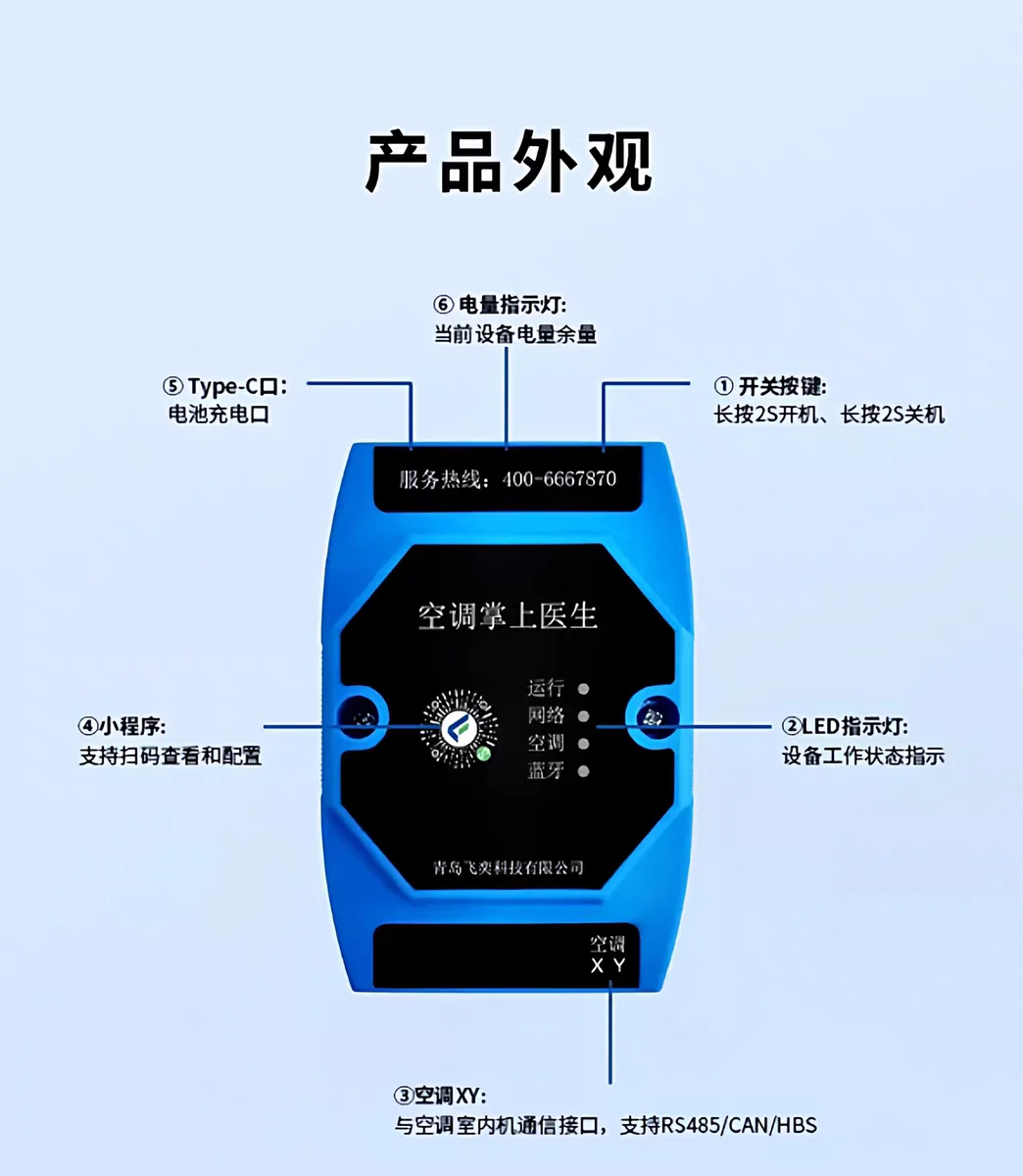 Suitable for monitoring the entire machine of FE50 intelligent central air conditioning detector