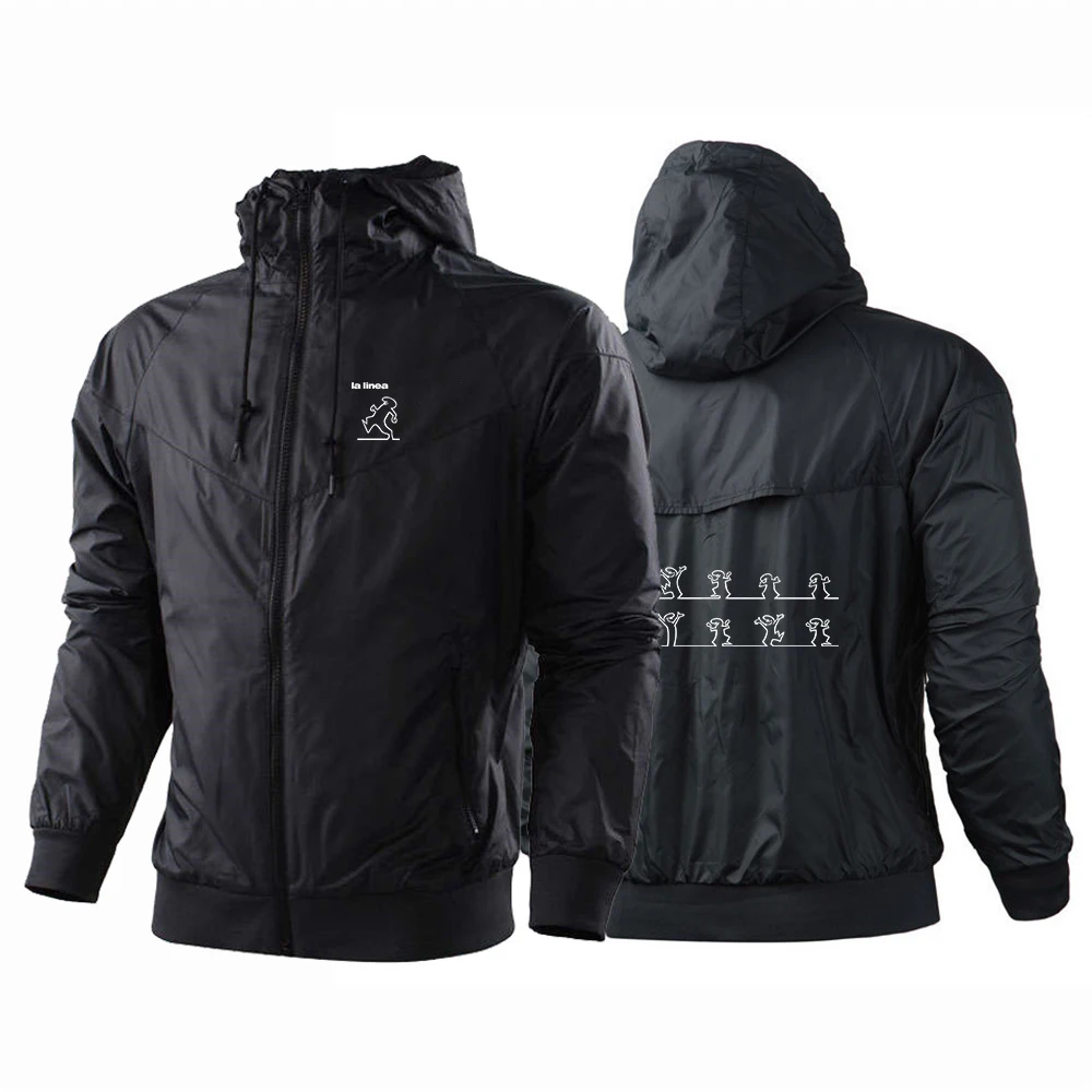 

La Linea The Line Osvaldo Cavandoli TV Convenient and Practical Premium Fabric Windproof Jacket Avant Garde Style Coat Hoodies
