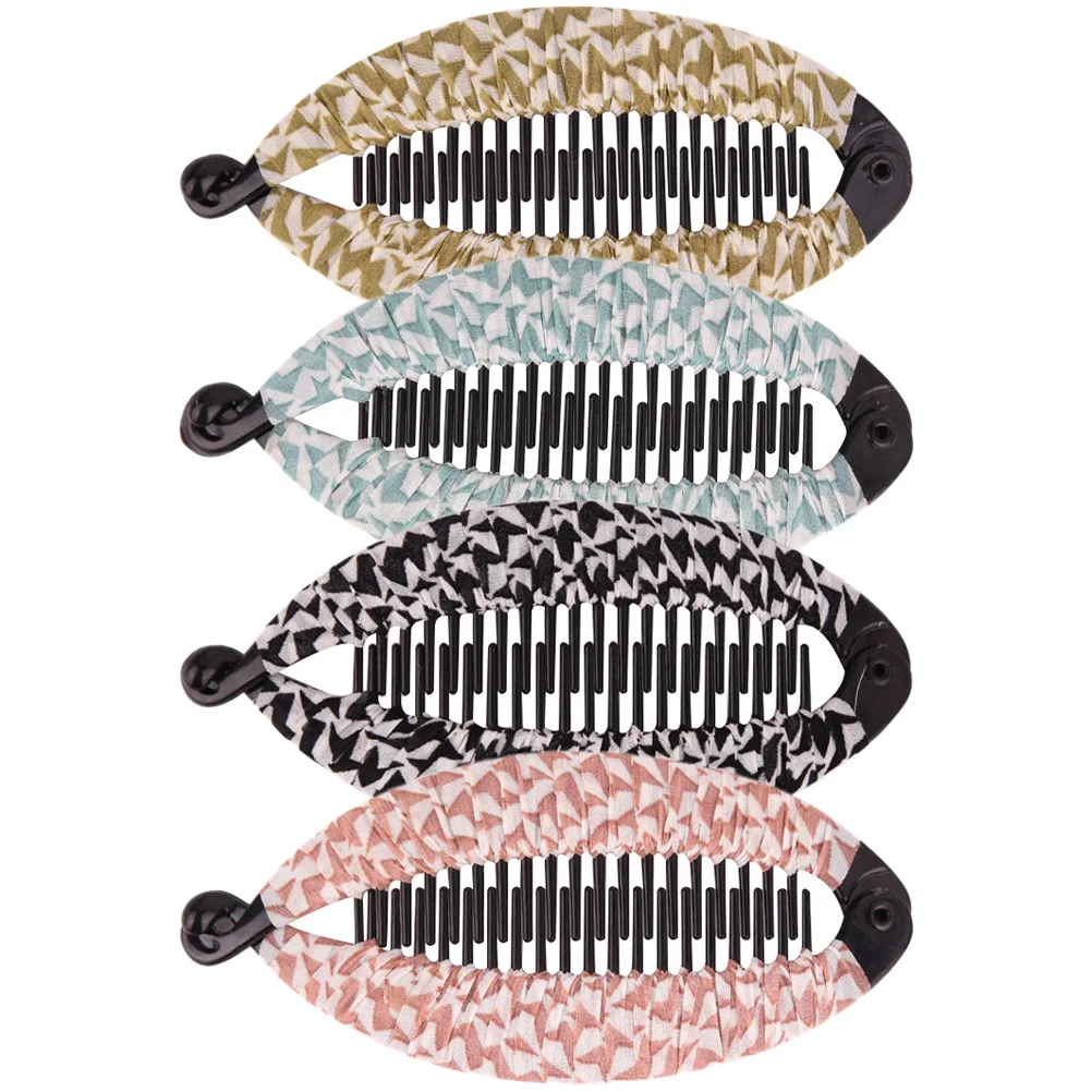 

4pcs Ponytail Hair Clip Women Curly Thick Banana Clips Vintage Accessories Styling Hair Combs For Girls Barrettes