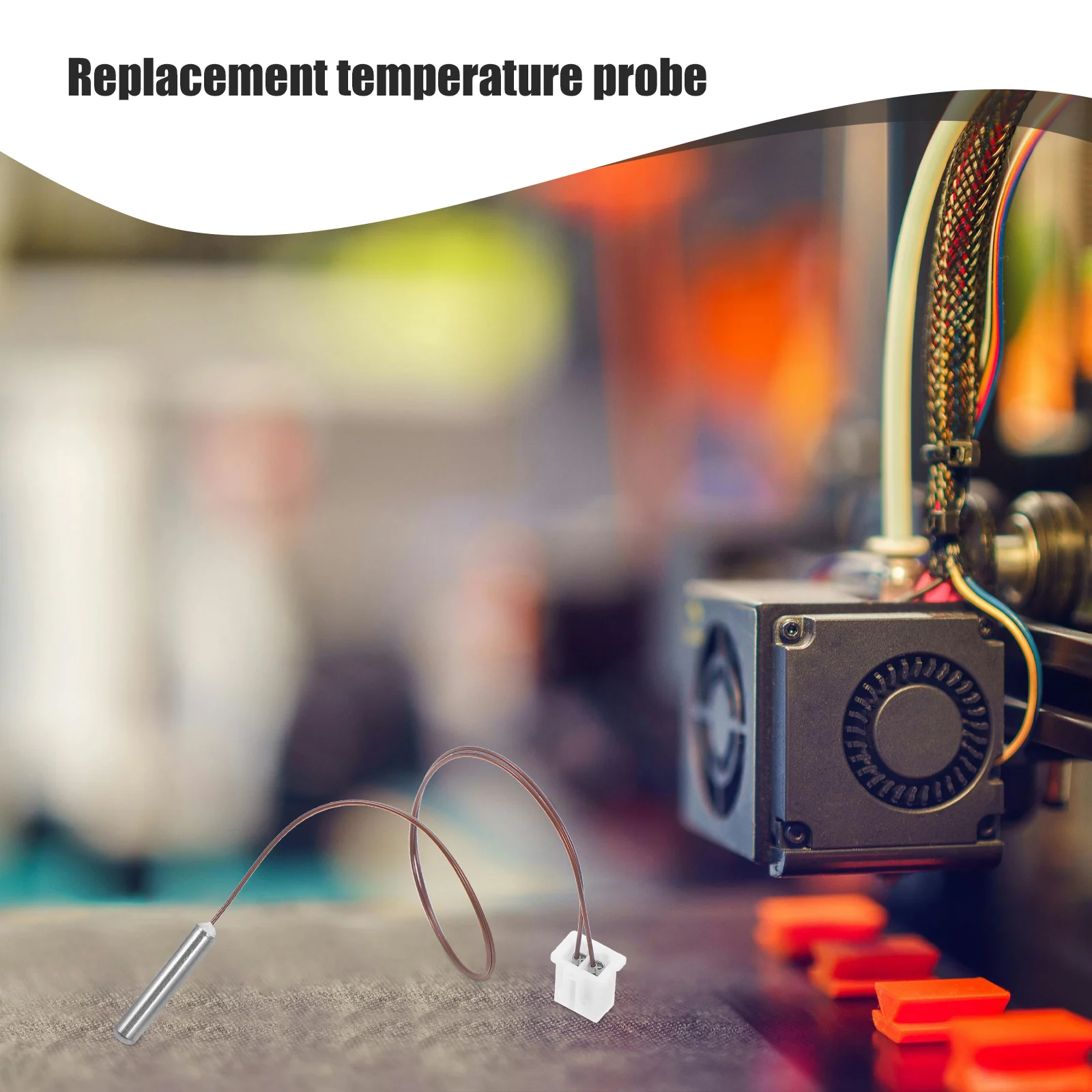 

Ntc100k 3950b 3d Printer Thermocouple Reliable Connection Precise Temperature Probe 3D Printing Temperature Sensor Accessory