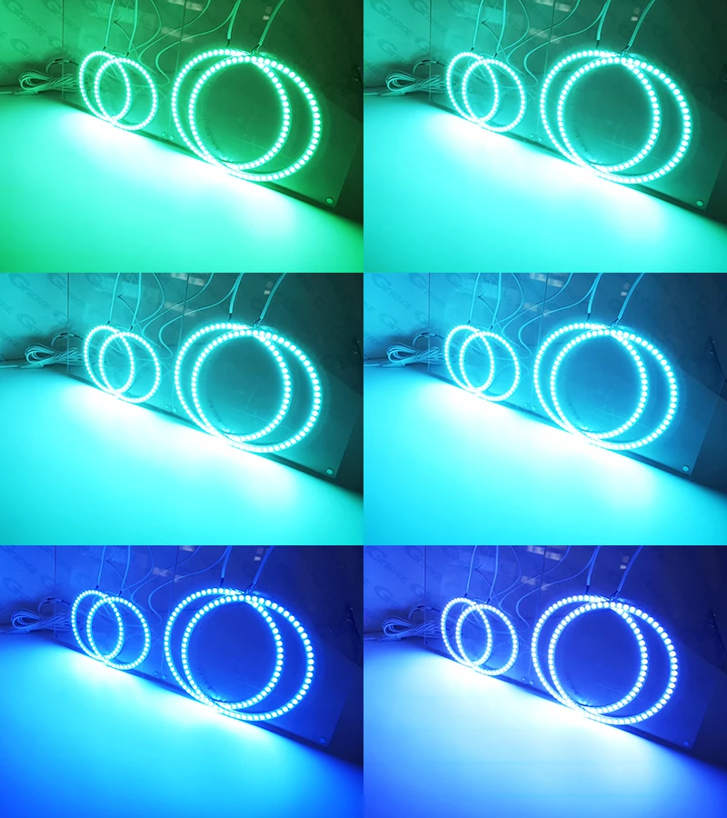For Ford Maverick 2005 2006 2007 BT App RF Remote Control Multi-Color Ultra Bright RGB LED Angel Eyes Halo Rings Kit Day Light