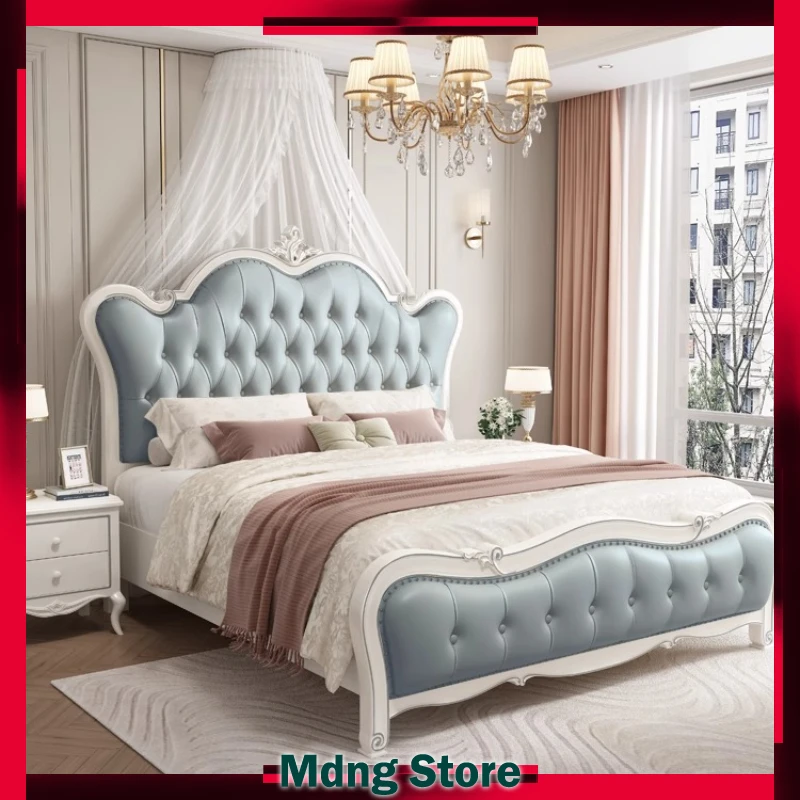 

Leg Support Double Bed Unique Upholstered Children Princess Bed Side Table French Muebles Para El Hogar Home Accessories