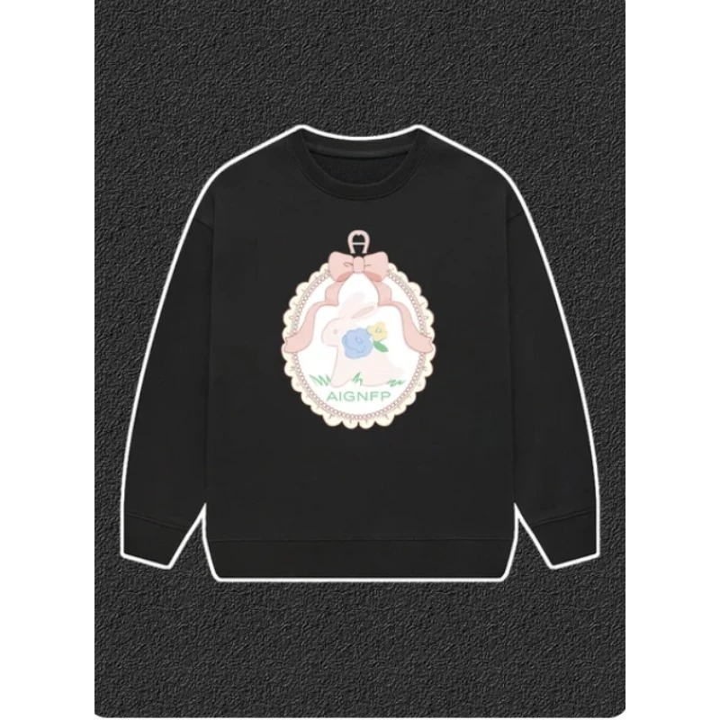 Sweatshirts Winter Children\'s Clothes Cute Bow Printed Pullover Autumn Children\'s Long Sleeve Baby Girl Sweater Holiday Gifts