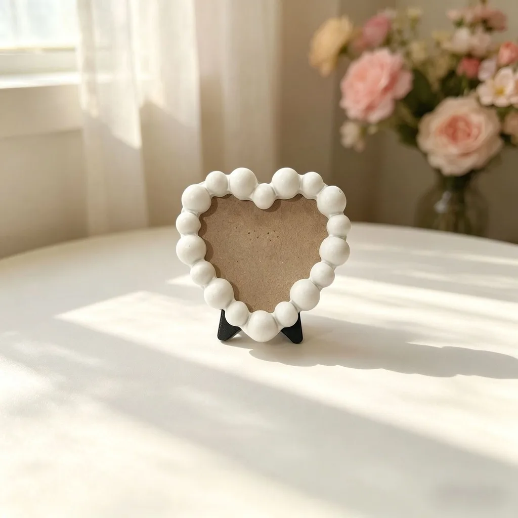 Decorative Resin Photo Frame with Built-In Stand