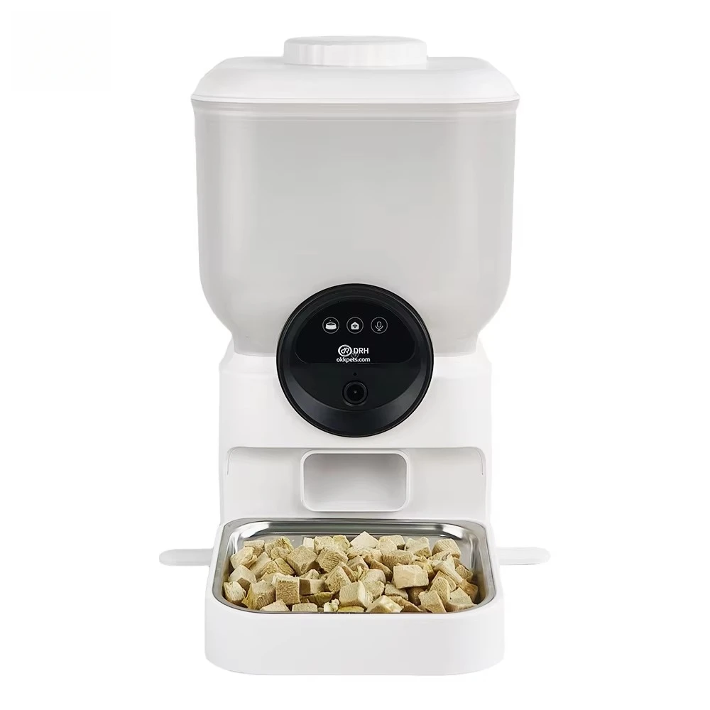 

DRH New Arrival 7L Wifi Smart Pet Feeder App Control Auto Cat Dog Food Dispenser Wireless Automatic Pet Feeder With Camera