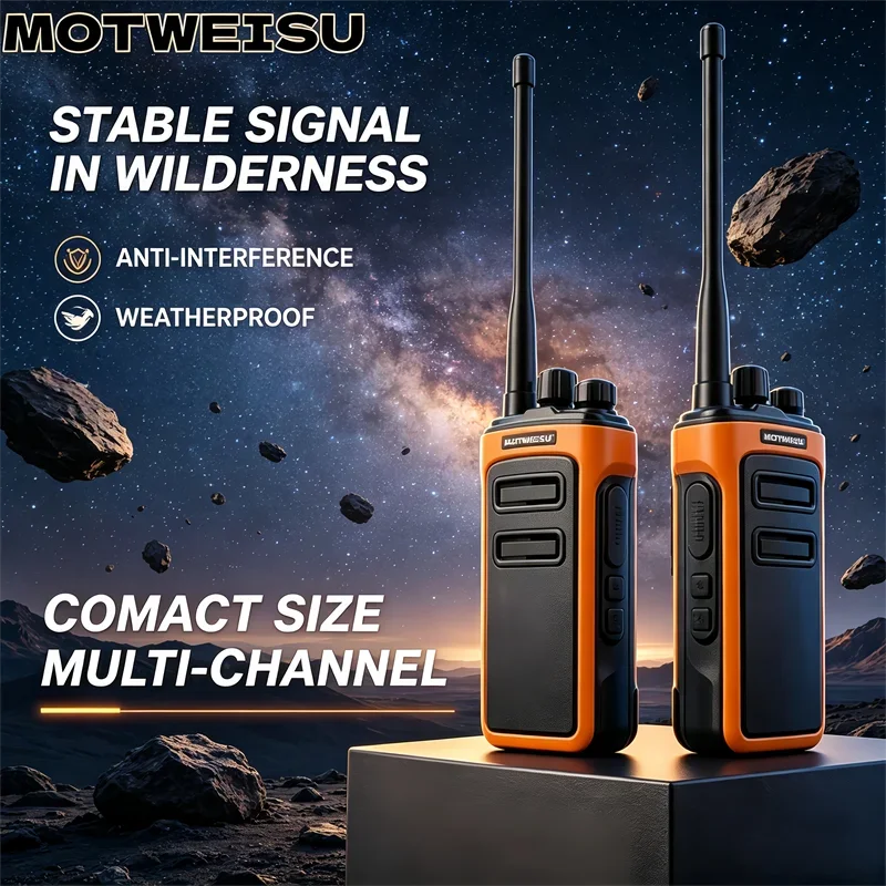 

New Portable Long Distance Walkie Talkie Easy Operate High Capacity Rechargeable Battery 10W High Power Stable Communication