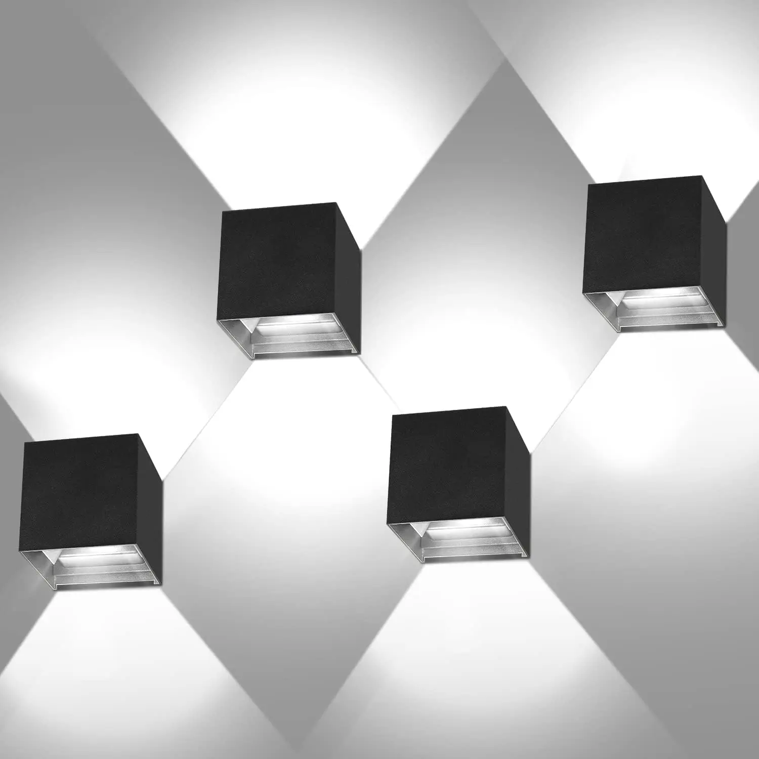 2 Pack Outdoor Wall Sconces Lighting 10W LED Wall Pack Light Adjustable Up Down Light Beam Waterproof Outdoor Lights Exterior