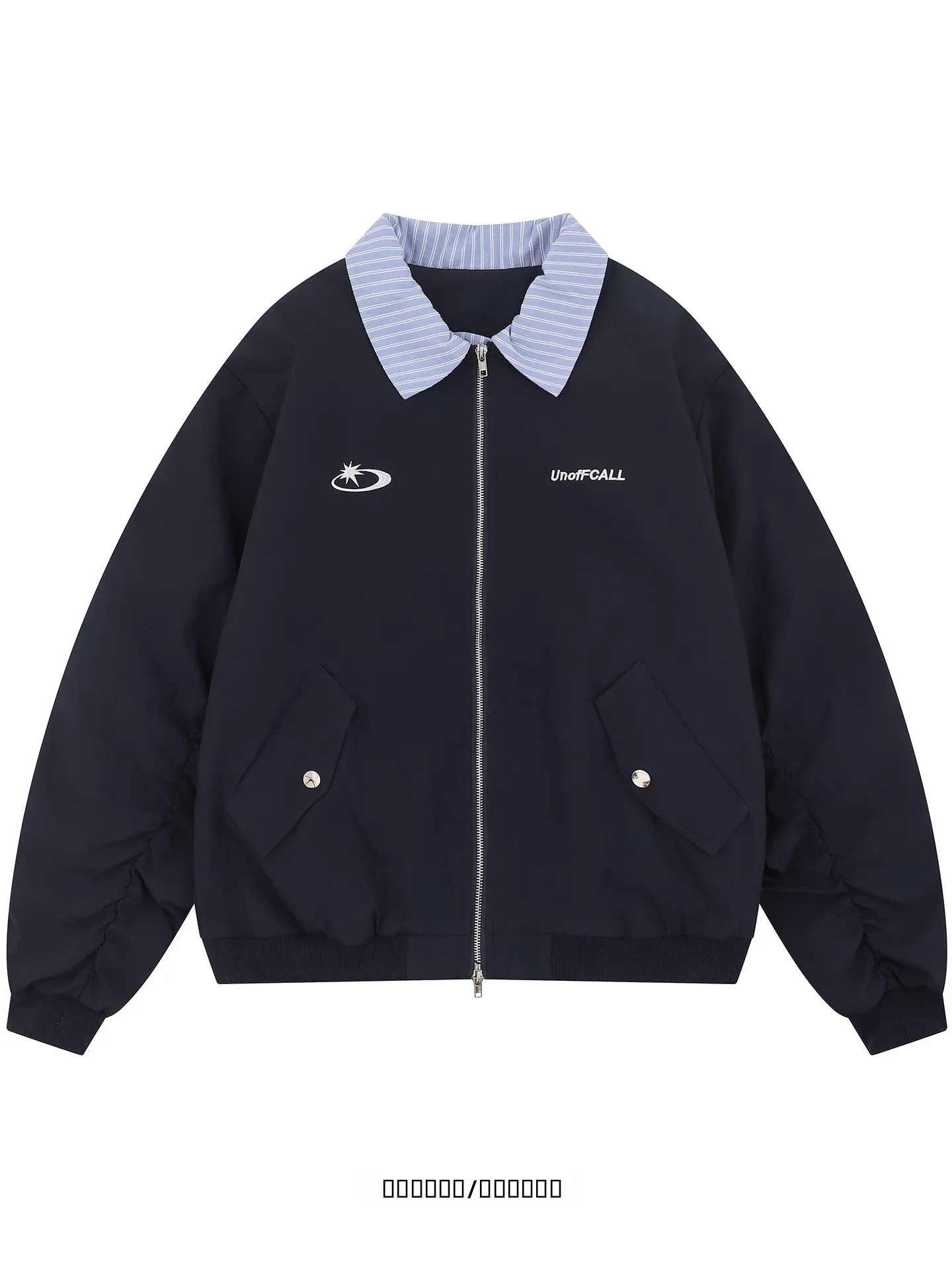 

Куртка-пилот свободного кроя August Initial American Stripe Splicing Workwear ex Outerwear BF Sle Long Sve