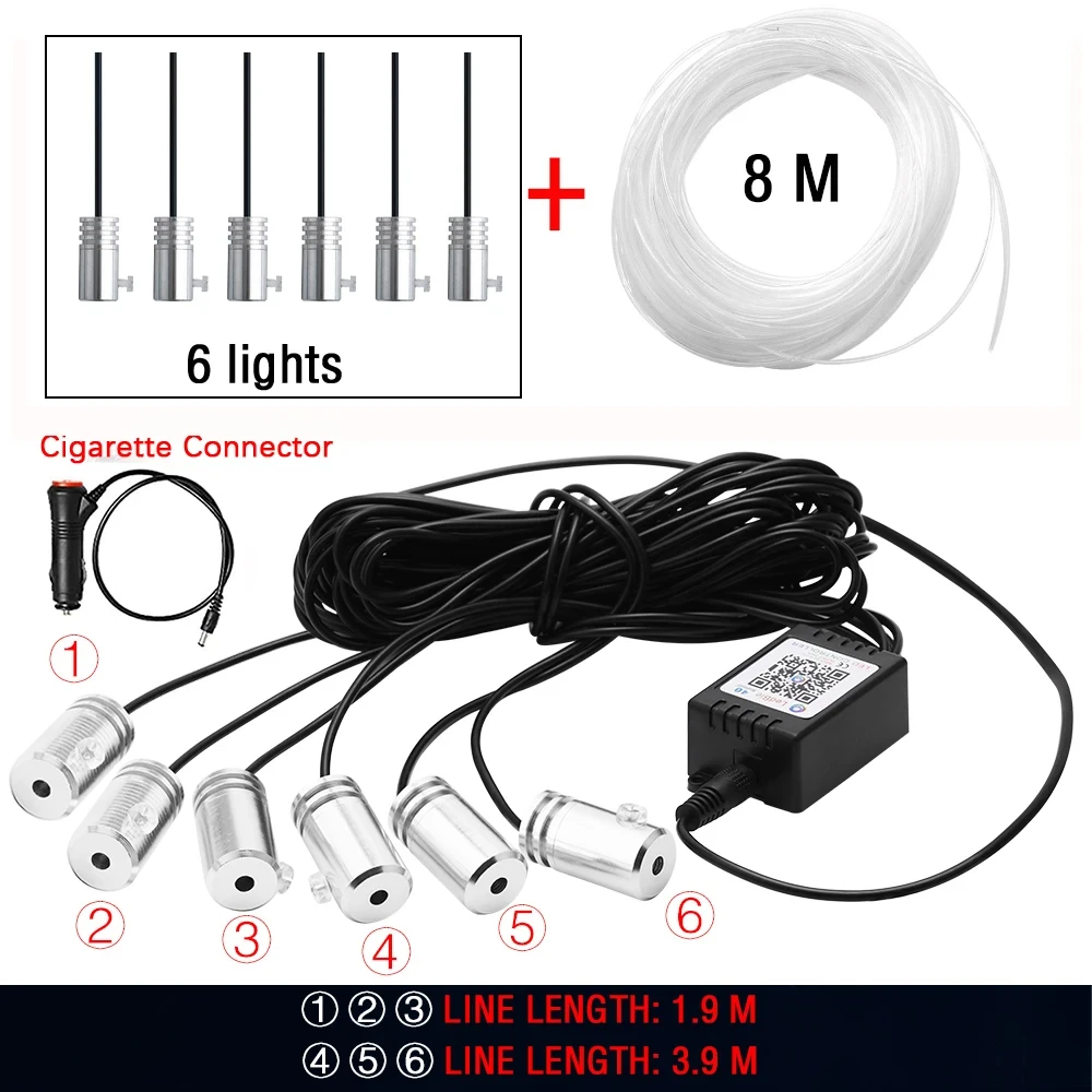 14 In 1 Led Decoratief Omgevingslicht Rgb Flexibel Interieur Neon Universele App Bediening Bluetooth Usb Remote Atmosphonere Lamp