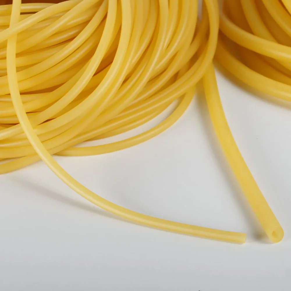 Natural Latex Hose Yellow Highly Elastic Rubber Tube 2 3 4 5 6 7 9 10 12 14 17mm Compression Vein Tourniquet  Medical Slingshot