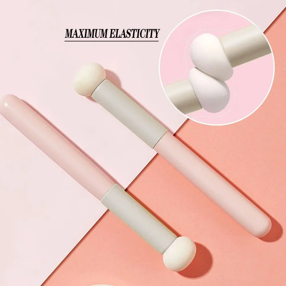 Mini Mushroom Head Concealer Brush Soft Bristles Round Sponge Makeup Brush Travel Daily Beauty Tool