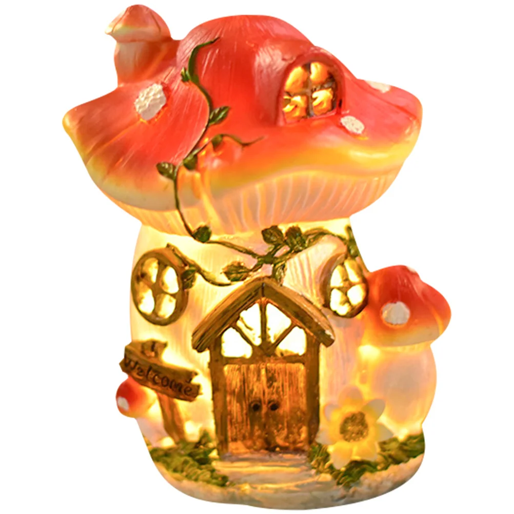 Ozdoby ogrodowe Grzyby Dekoracje Lampki Statuetki Ornamenty Urocze Nocne