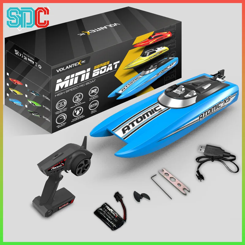 High-Speed RC Boat 2.4G Wireless Control 30km/H Remote Control Toy Model Fast Racing Gift for Children And Boys