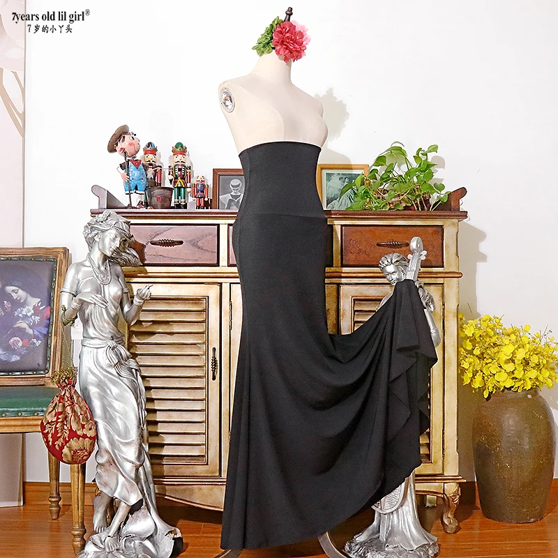 Spanish Flamenco Dance Practice Dress Skirt Multilayer Women Wear Fishtail DTT39 1 order