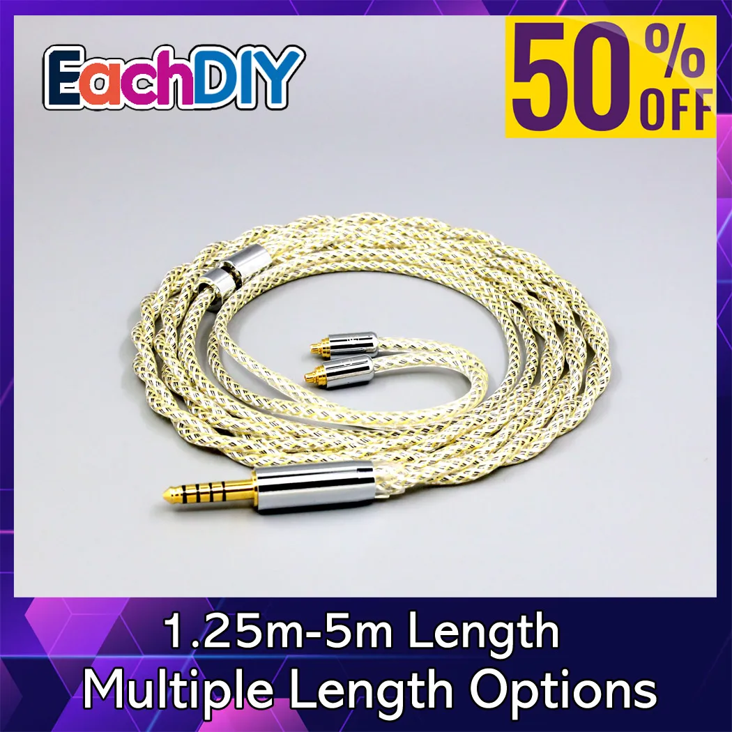 TypeS 23AWG Litz Shielding Silver OCC Earphone Cable For AKG N5005 N30 N40 Special MMCX LN008944