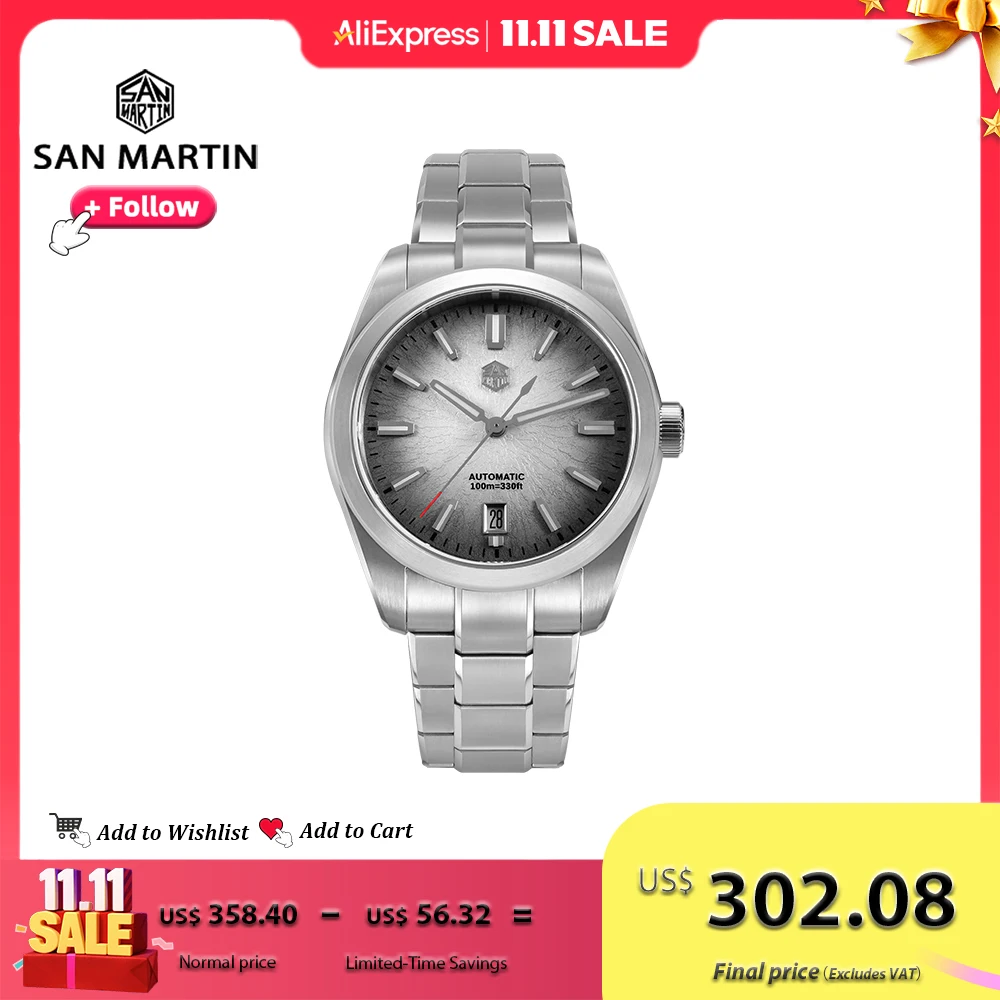 San Martin 36/39/42 мм SN0144 JianZhan циферблат Gada мужские часы роскошное платье автоматические механические часы из нержавеющей стали Miyota9015