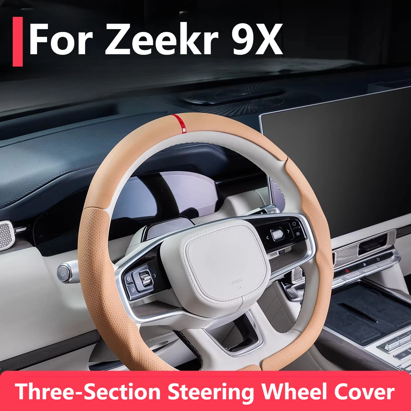 

For Zeekr 9X Steering Wheel Cover Four Seasons Universal Anti Slip Anti Sweat Interior Accessories