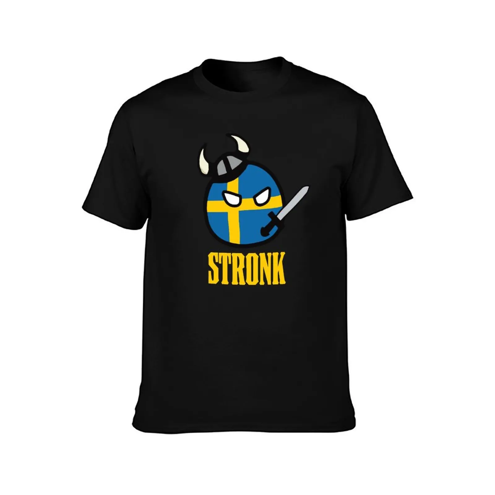 Sweden SwedishBall Polandball memes Swedes Norse Viking helmet meme ball HIGH QUALITY T-Shirt t shirts for man slim fit T-Shirt