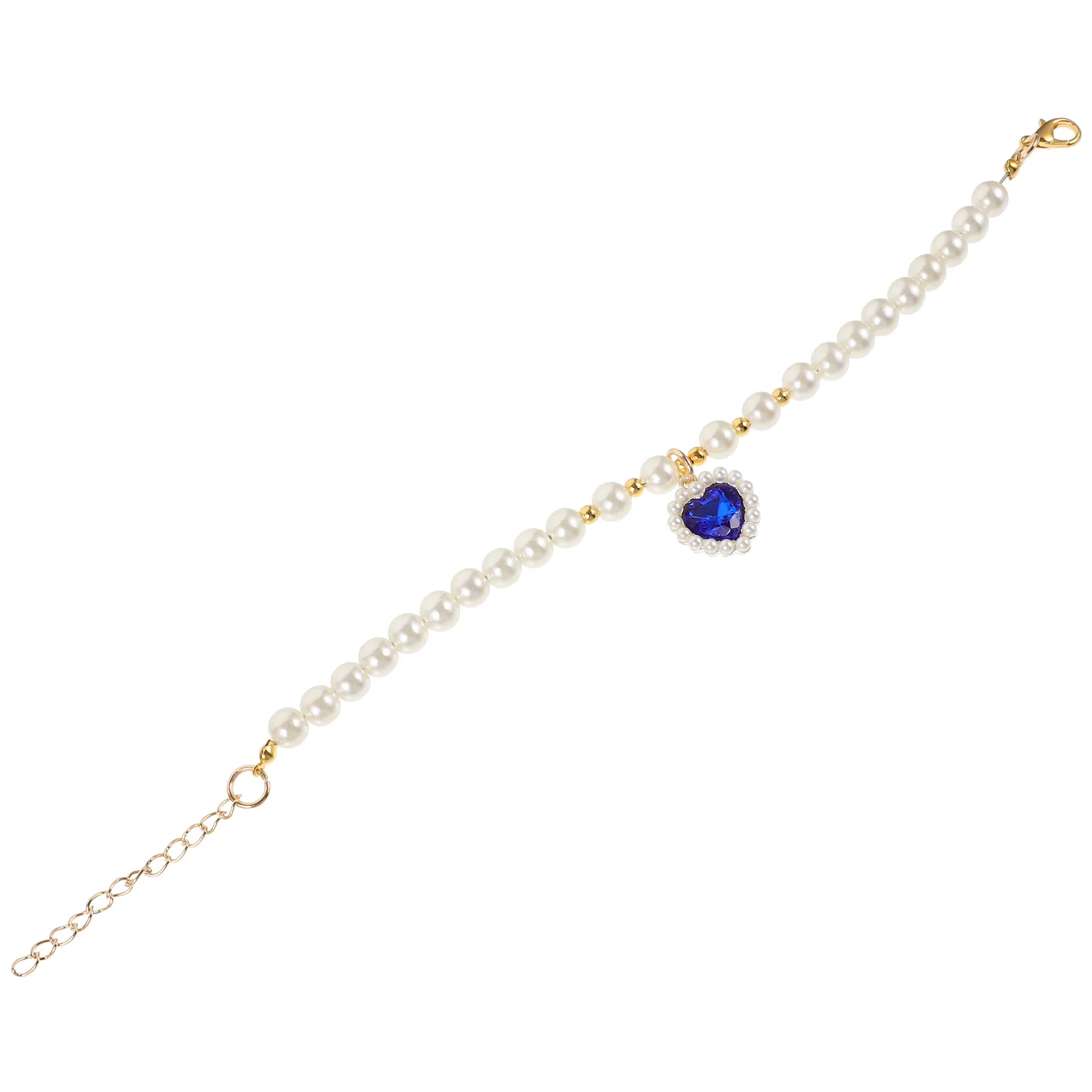 

Sapphire Pearl Collar Basic Dog Collars Adjustable For Cat Puppy Cat Accessory Party Wear Small Animal Decorative Accessory