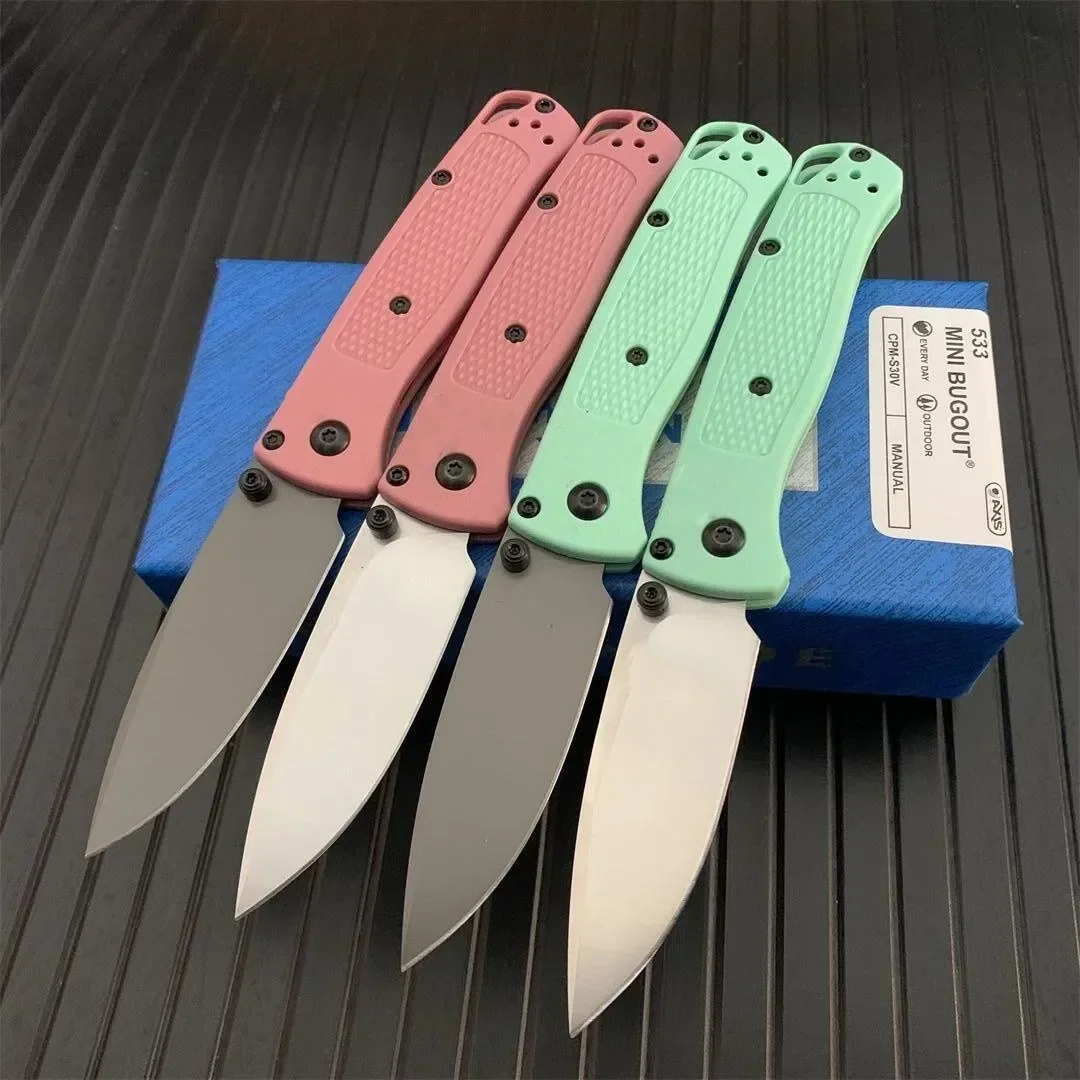 BM 533 Mini Bugout Folding Knife S30V Sharp Blade Nylon Glass Fiber Handle Outdoor Tactical Hunting Hand Tool EDC Knives