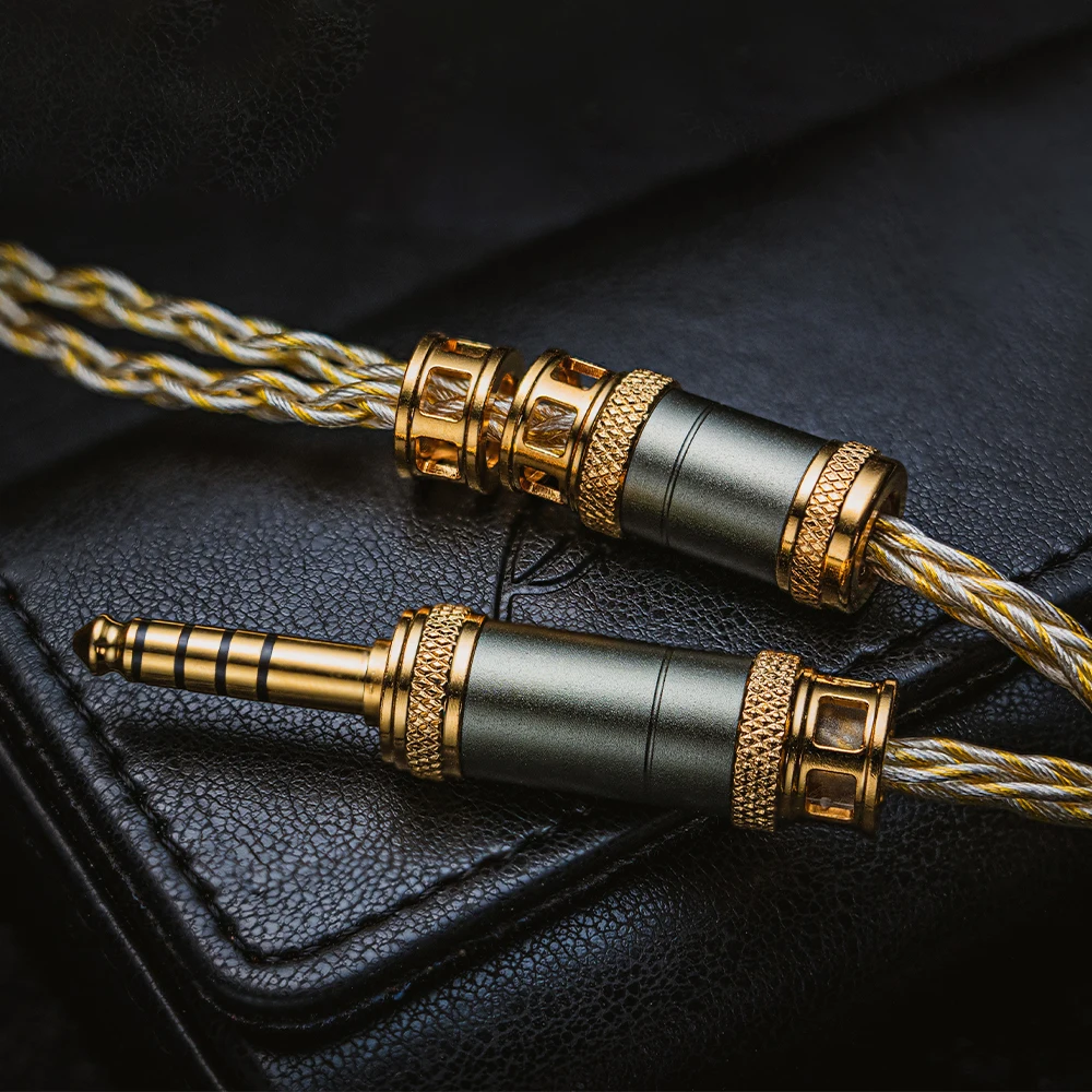 Кабель для обновления наушников Kinera MIA 6N, монокристаллическая медь, посеребренный, 3,5 мм, 4,4 мм, съемный разъем 0,78 2-контактный/разъем MMCX