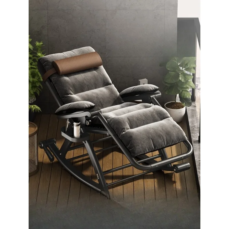 

Reclining Chair Folding Chair Lunch Break Adult Balcony Household Leisure Lazy Happy Chair Living Room Sitting and Reclining