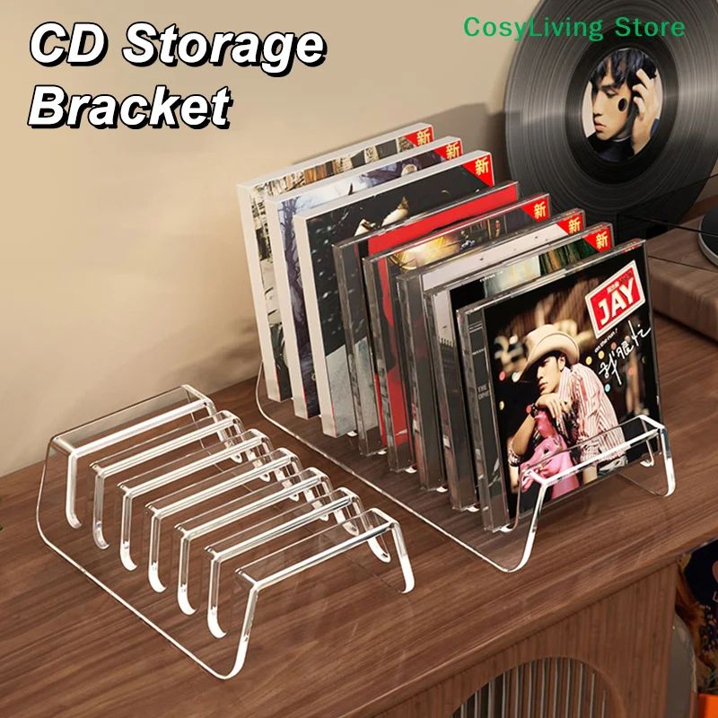 

[CL]Multifunctional CD Rack Album Display Rack Storage Rack Counter Display Rack Transparent For Records And Tapes[CL]