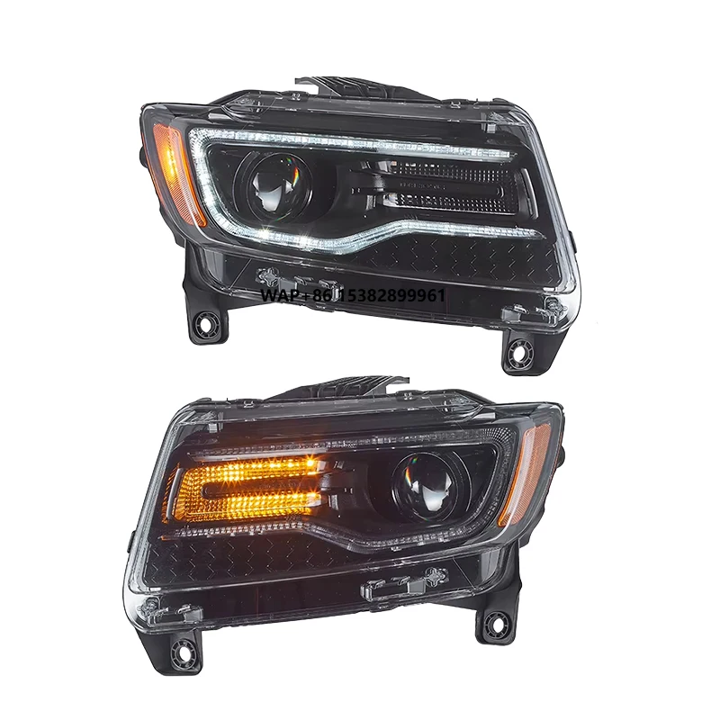

YU GUANG for Grand Cherokee SRT 2011 2012 2013 Car Light Accessories LED Headlights Upgraded Head Lamp Light DRL Front Lamp
