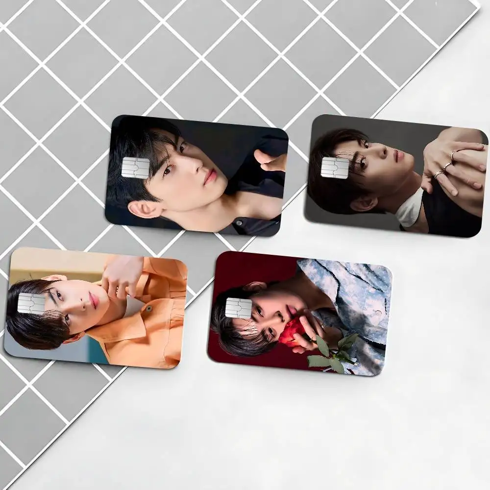 C-Cha-EunWoo Elegant-Gentle Diy Credit Debit Card Sticker Party Sticker Decoration Waterproof Small Chip Card Skin Sticker