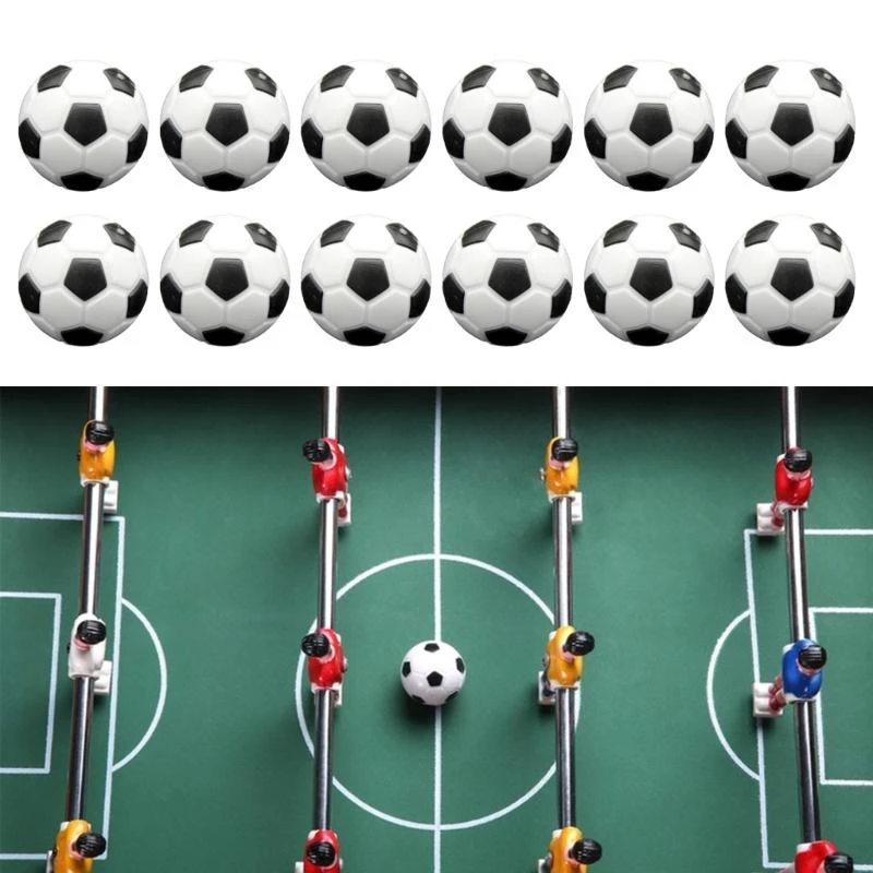 Q39E 12Pcs Foosballs Table Game Ball Table Soccer Ball Football Machine Part