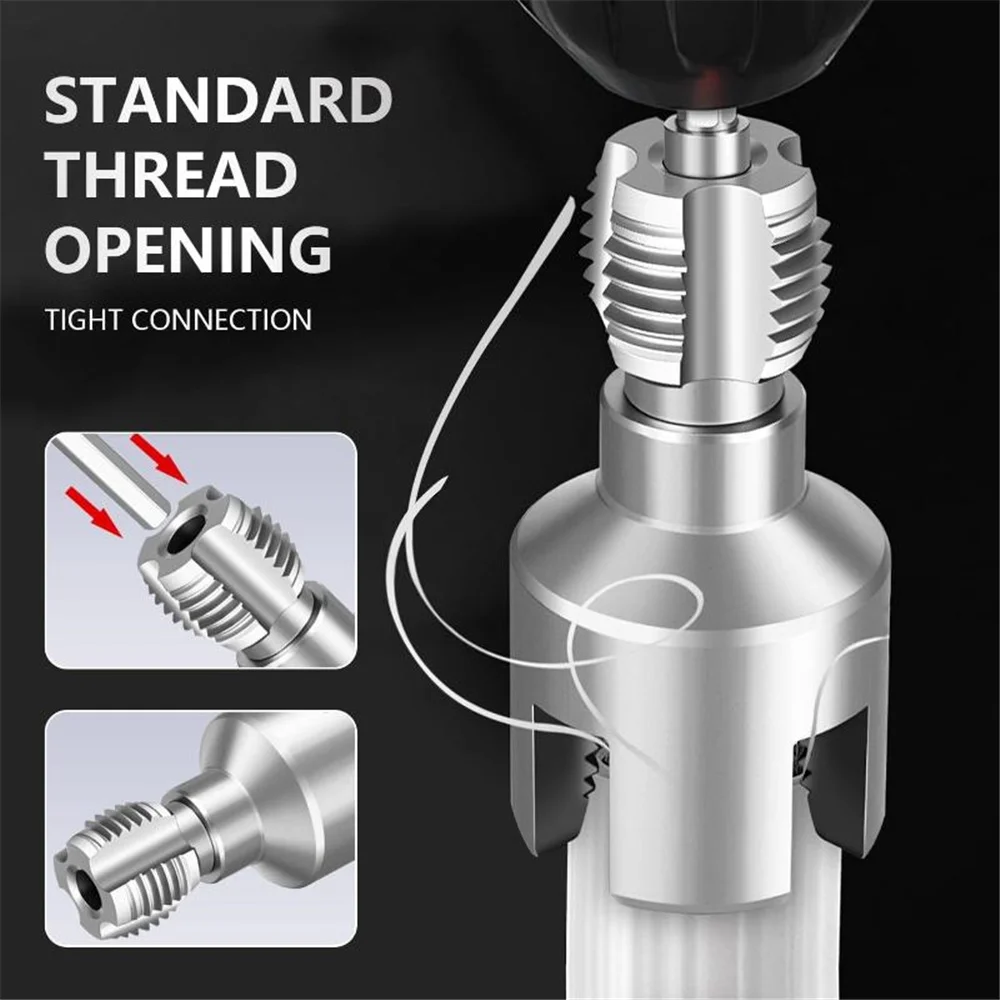 2PC Integrated Internal External Pipe Threading Tool Electric Drill Compatible PVC Pipe Threader Kit Pipe Thread Cutting Tool image 3