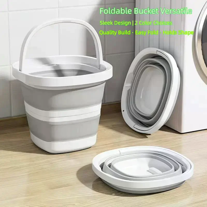 Foldable Water Bucket Essential For Fishing Camping Travel Collapsible Pail With Handle For Easy Storage Outdoor Use