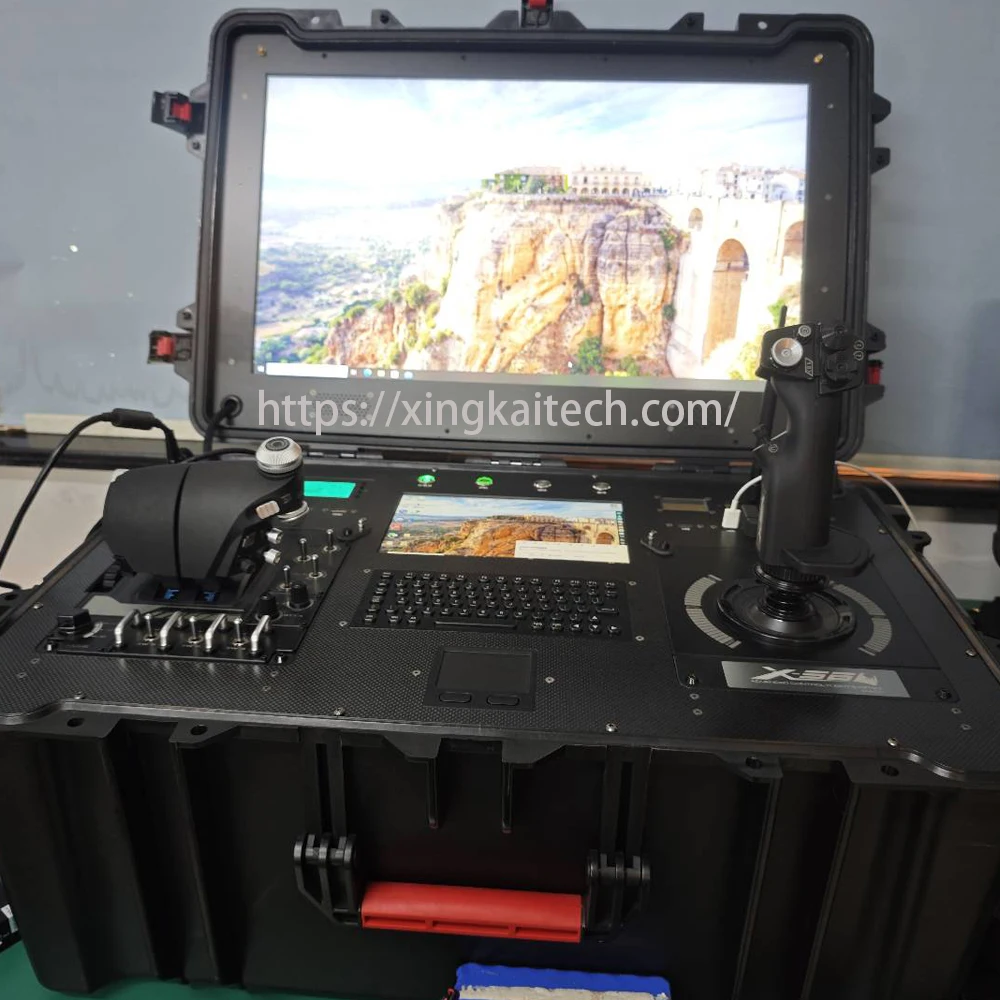 

Wireless VTOL Drone Remote Control Joystick Ground Control Station Rugged Ground Computer Integrated Industrial Grade Pc System