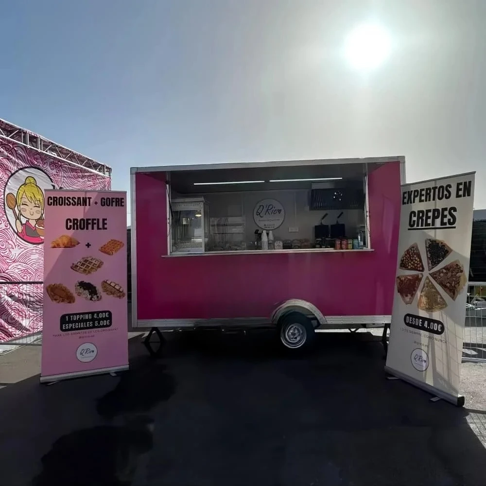 

Concession Coffee Kiosk Food Trailer Pizza Burger BBQ Trailer Hotdog Ice Cream Cart Mobile Gofree FOOD TRUCK