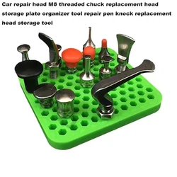 Car Repair Head M8 Threaded Chuck Replacement Head Storage Plate Organizer Tool Repair Pen Knock Replacement Head Storage Tool