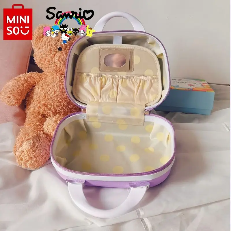 Imagem -06 - Miniso-mala de Viagem Feminina Hello Kitty Maquiagem Leve Estojo Multifuncional de Escalada Alta Qualidade Elegante