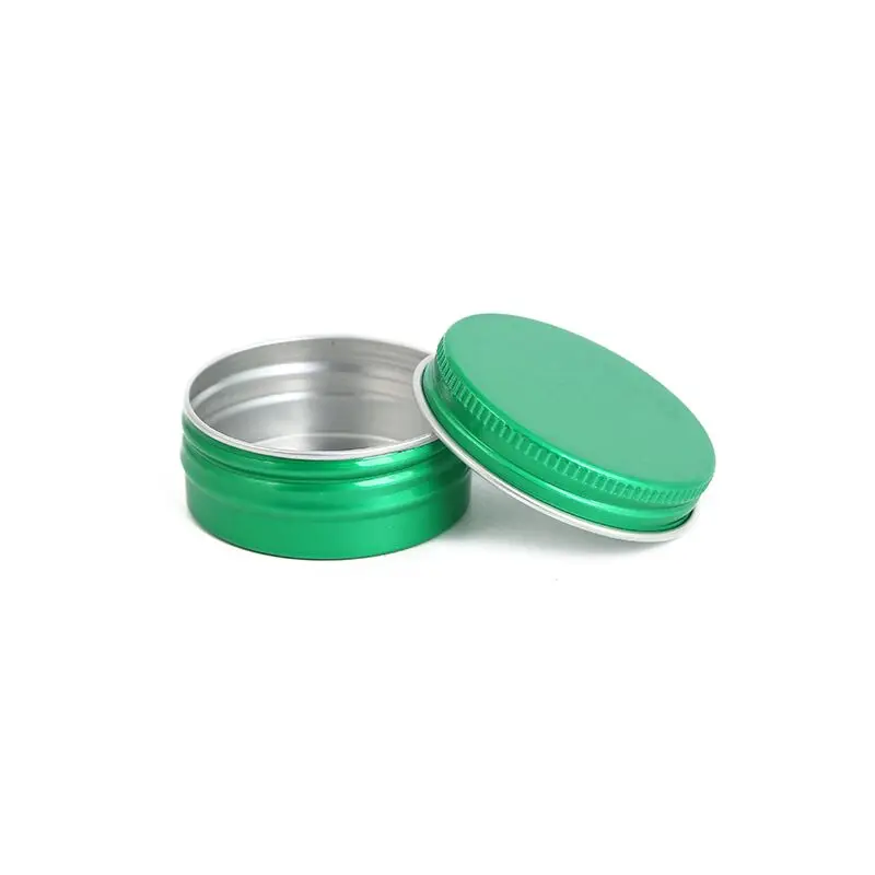 

100pcs 15ml aluminum jar green color 15g aluminum tin jar container cosmetic metal tin jar bottle