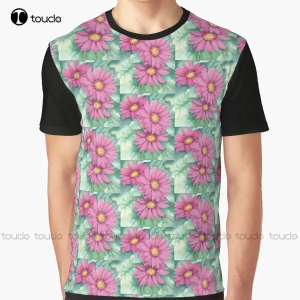 Gerbera Daisies Graphic T-Shirt Custom Aldult Teen Unisex Digital Printing Tee Shirts Custom Gift Xxs-5Xl Streetwear