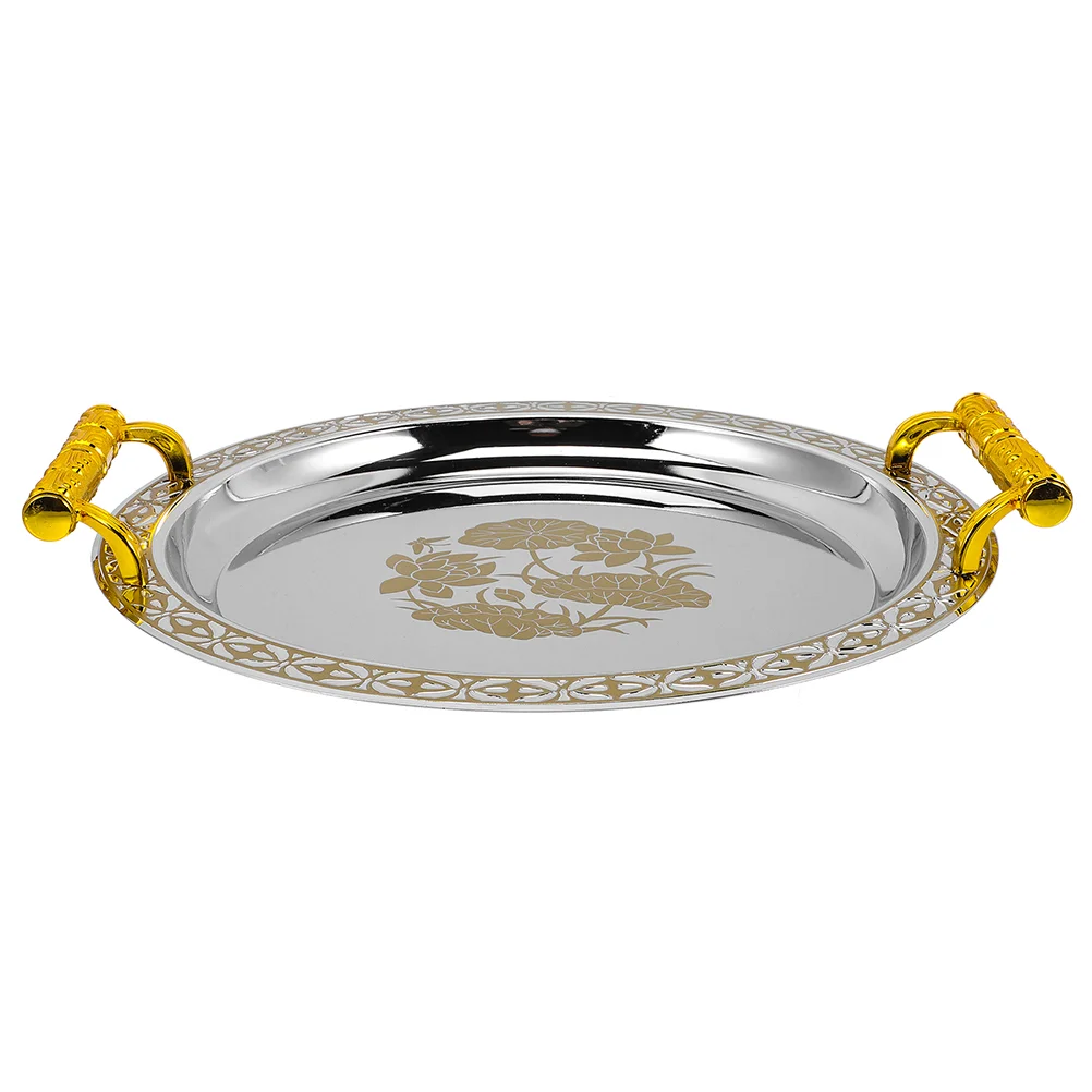 

Trim European Pattern Tray Decoration Container Round Decorative Goldendoodle Ornament