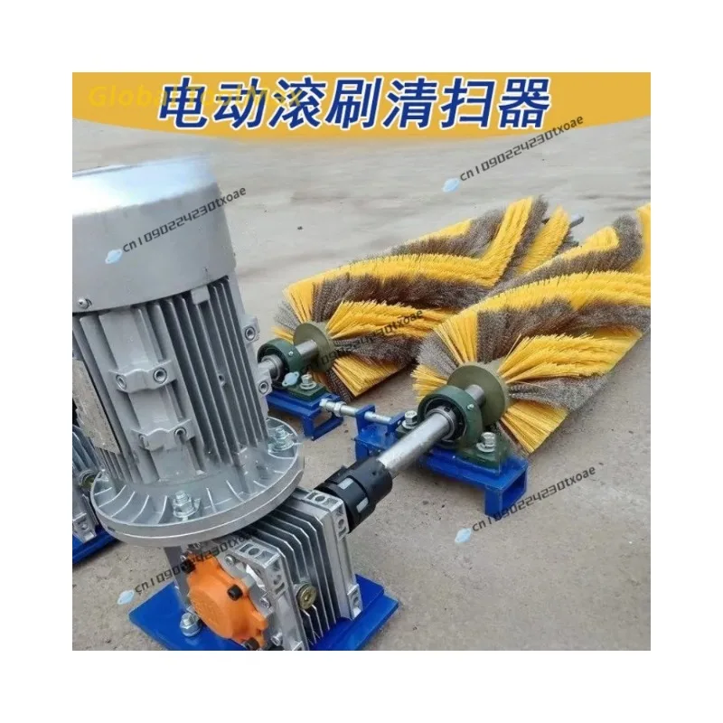 Electric Roller Brush Cleaner Wear-resistant Nylon Silk Brush Roller Cement Coal Mine Belt Conveyor Unpowered Roller Brush