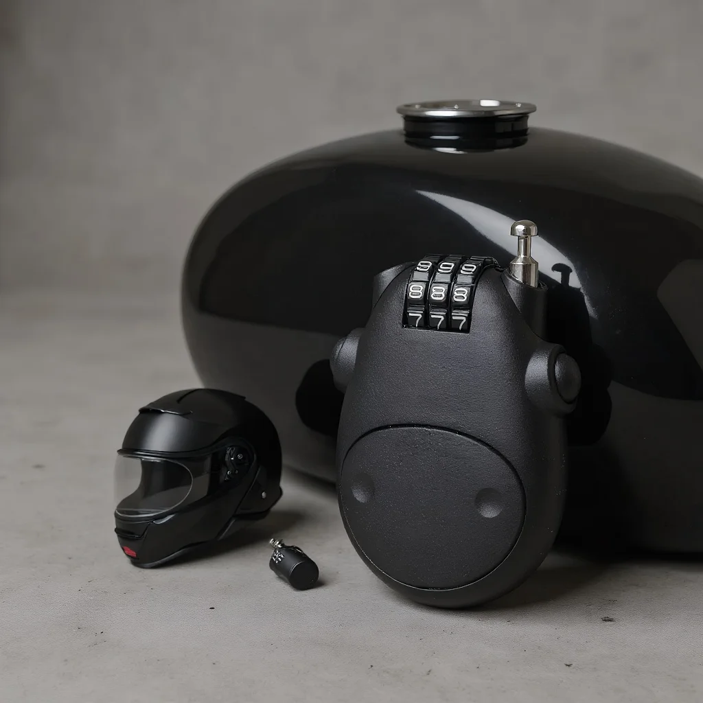 

​ ​ Кодовый замок со стальным тросом мотоцикла — телескопический трос с паролем для шлема и сани ​ ​