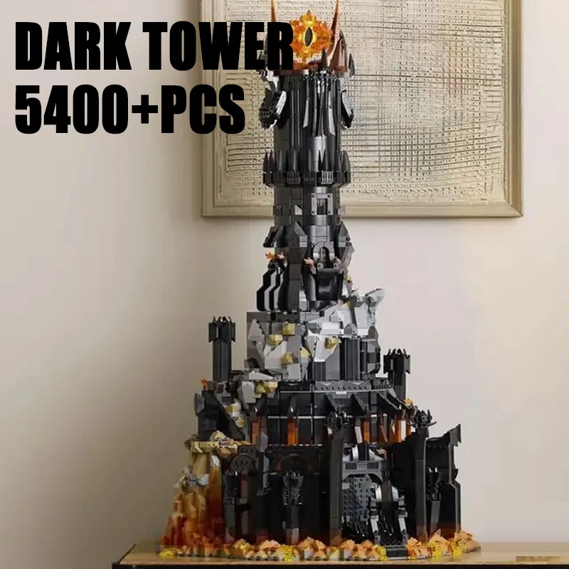 Bloques de Construcción de Torre Oscura Negra, Más de 5400 Piezas, Anillos Mágicos, Juguetes de Ladrillos, Adornos para el Hogar, Modelo para Adultos y Niños, Regalos para Fiestas