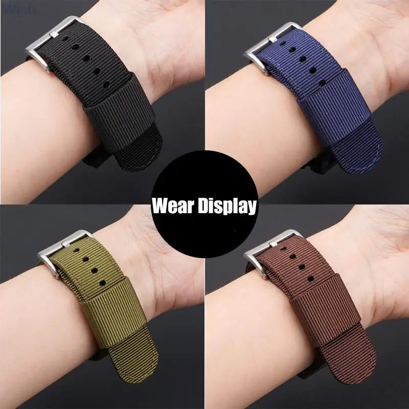 16mm 18mm Nylon Canvas Modified Strap for Casio GM110 GM2100 GA900 AQ-S810 Waterproof Sports Watch Accessories