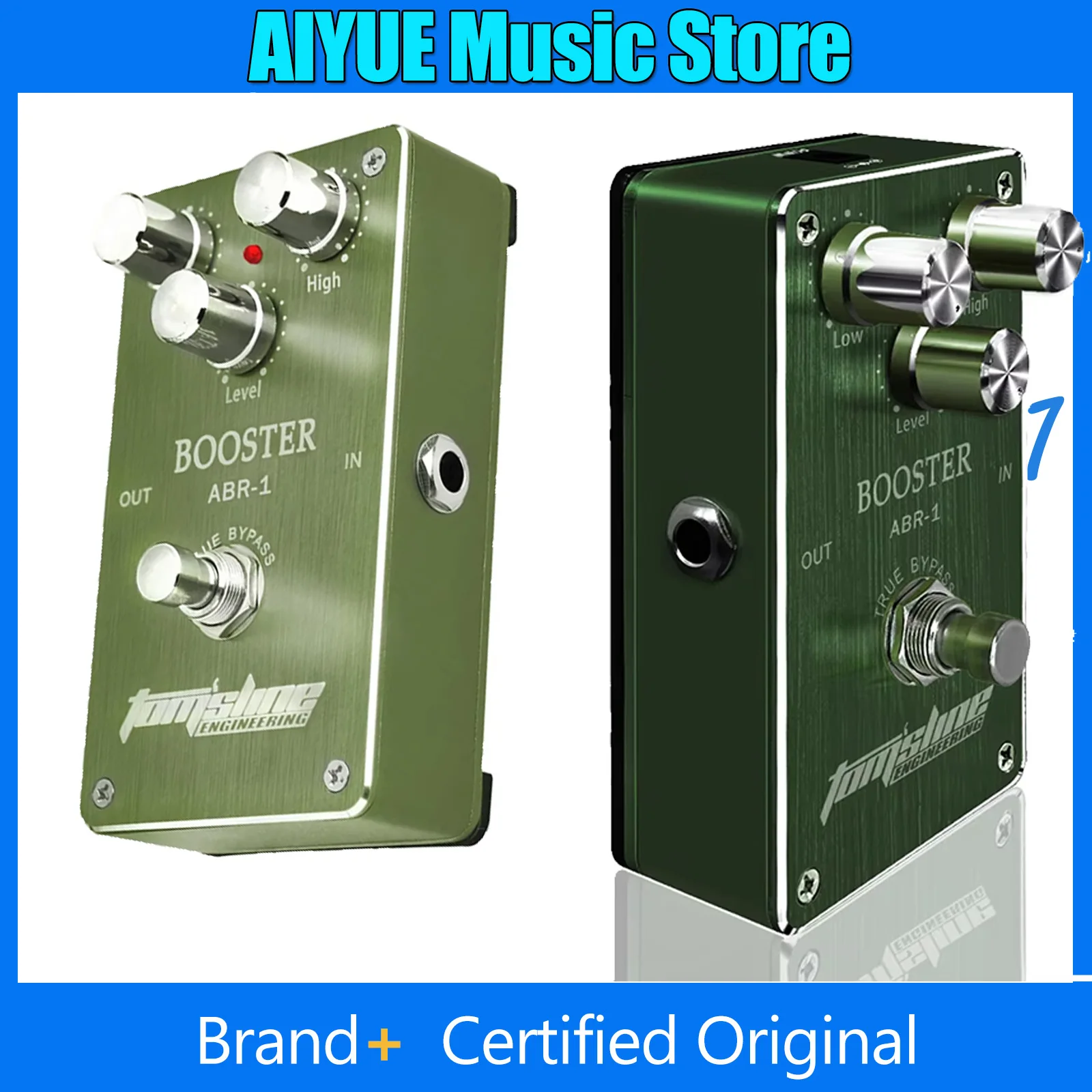 

Aroma ABR-1 Аналоговая педаль-усилитель Гитарная педаль эффектов Корпус из алюминиевого сплава True Bypass Запчасти и аксессуары для электрогитары