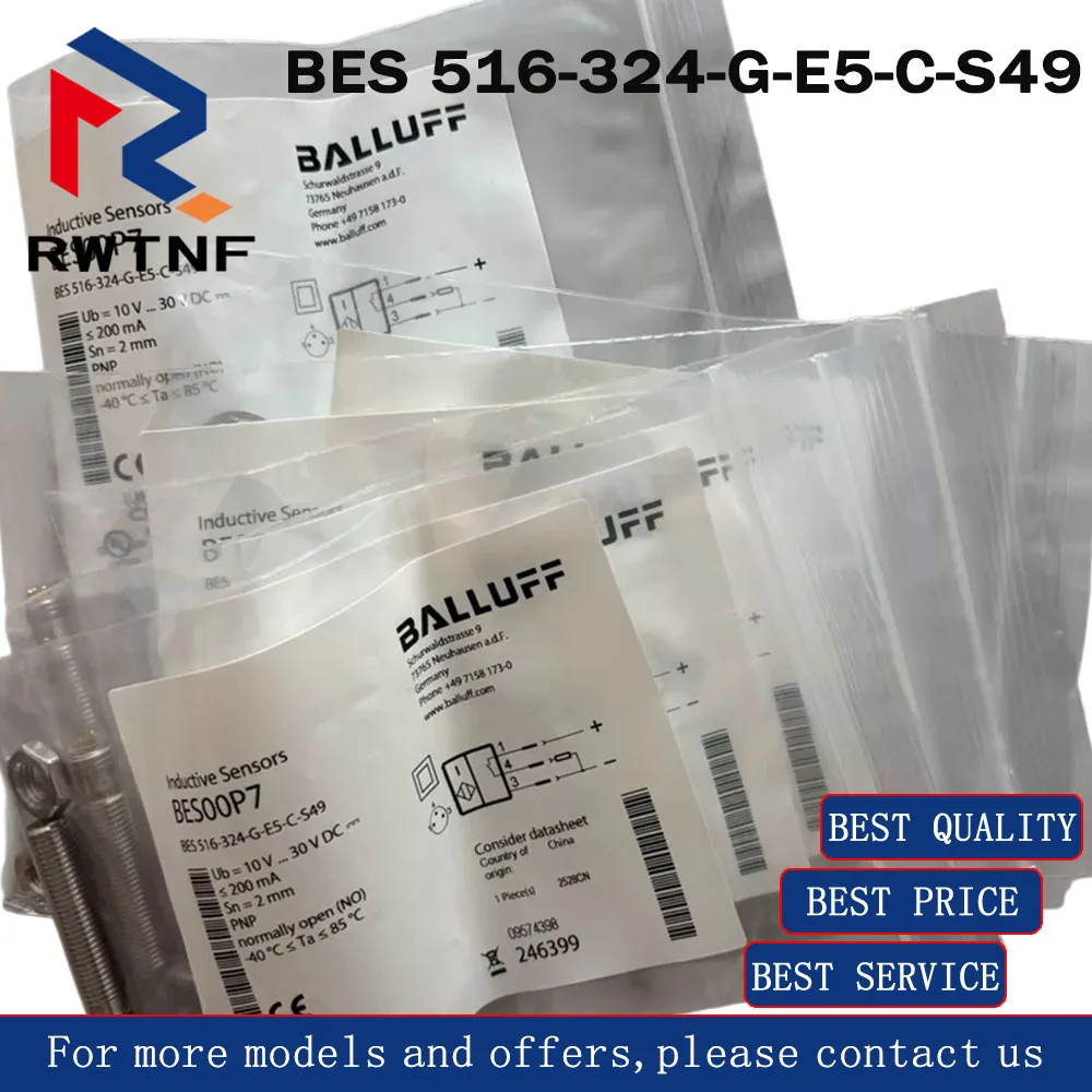 Brand New Genuine BES00P7 BES 516-324-G-E5-C-S49 BALLUFF High voltage resistant proximity sensor,100% original warehouse stock